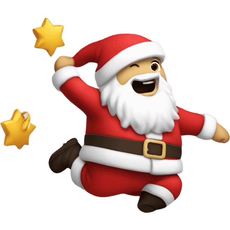 Santa falling  emoji