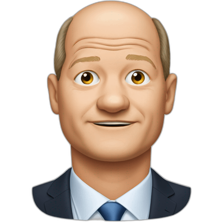 Olaf Scholz mit augenklappe emoji