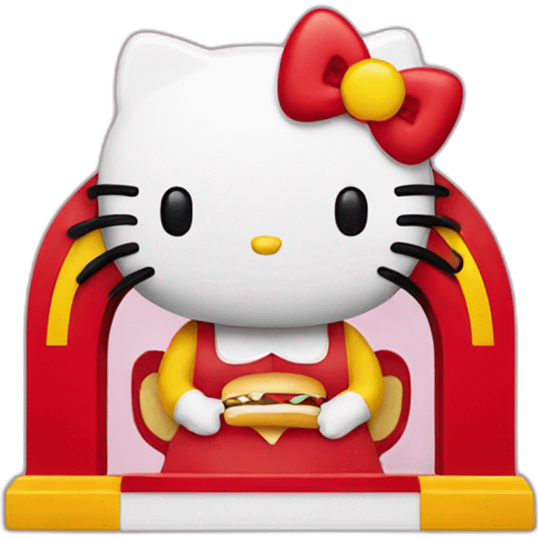 Hello kitty as a McDonald’s sign  emoji