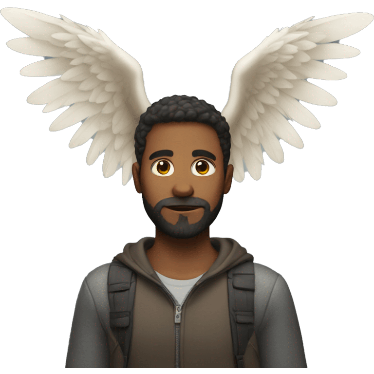 boy with large wings and beard emoji