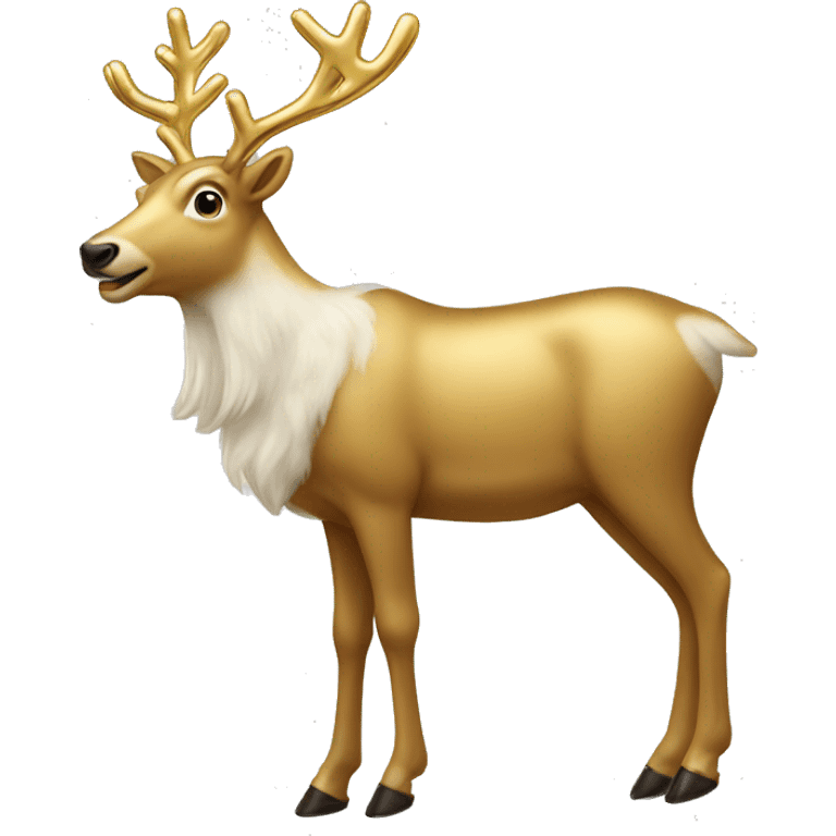 All gold full body reindeer  emoji