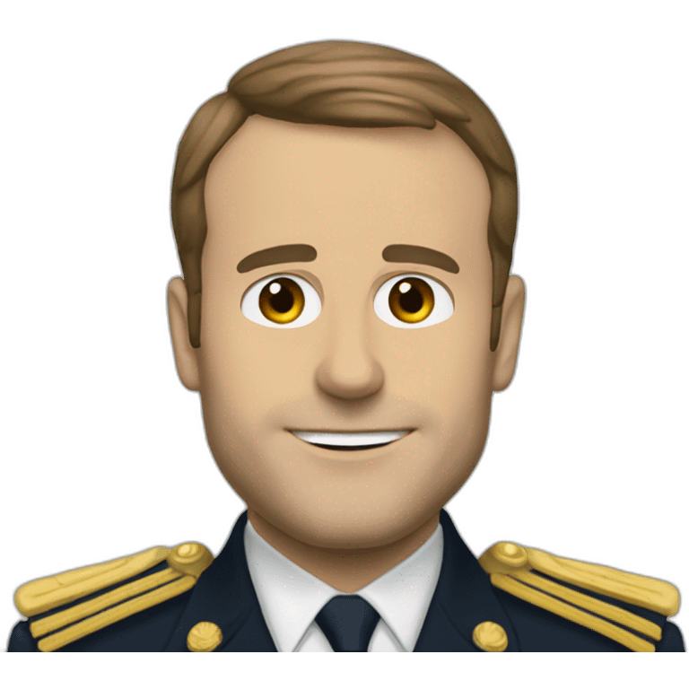 macron with a marine emoji