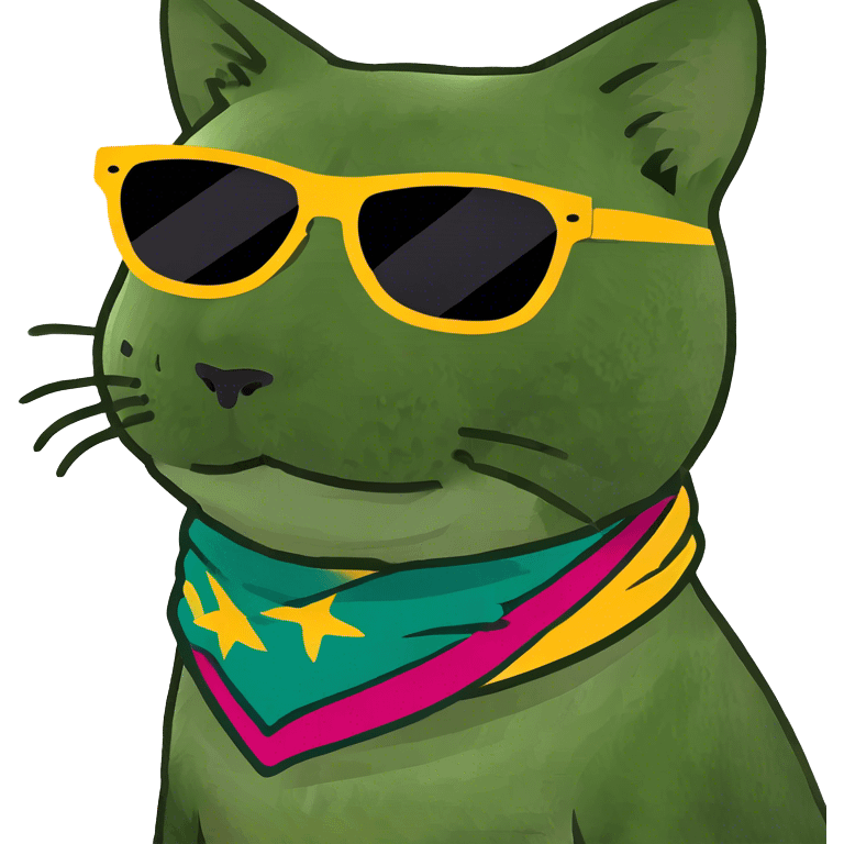 Cat with sunglasses emoji