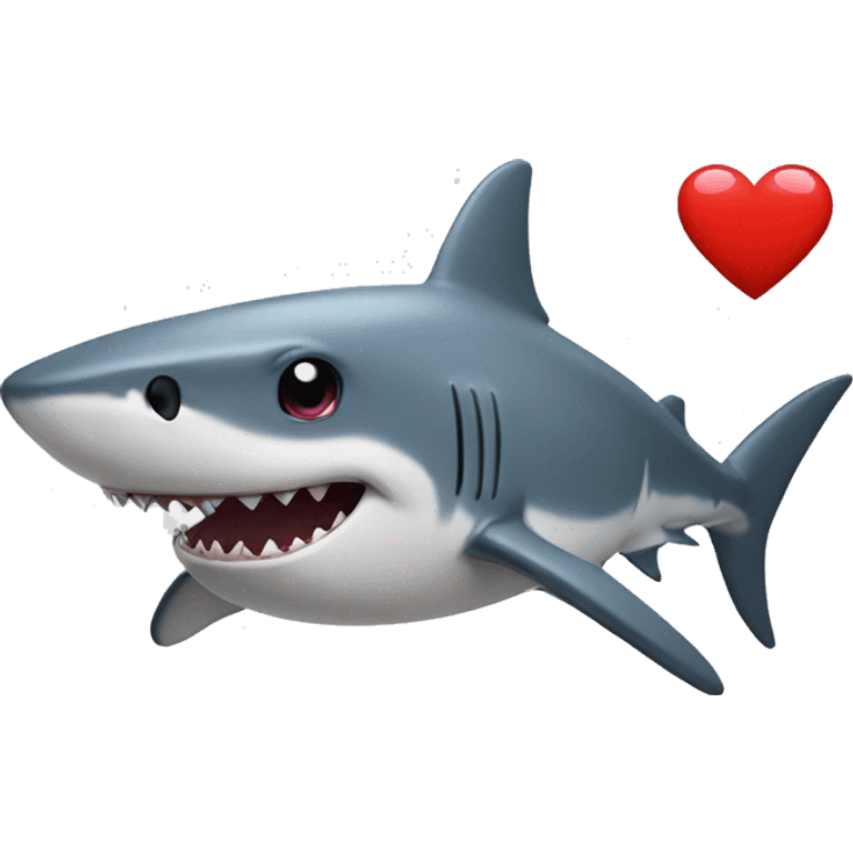 Shark with heart eyes emoji