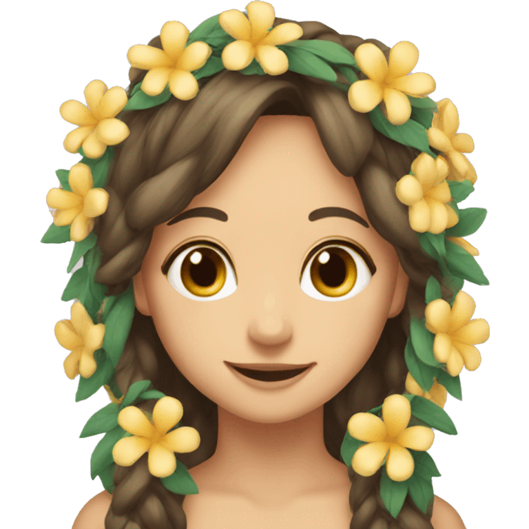 Flower garland emoji