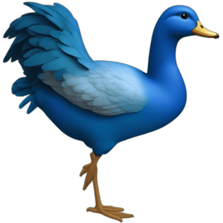 Cœur bleu canard emoji