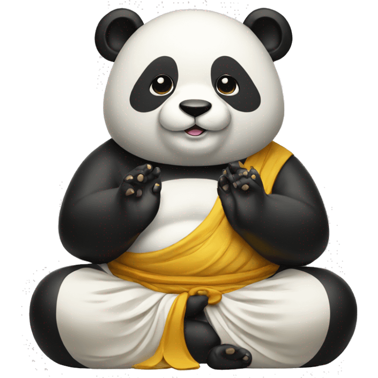 Panda prayer Buddha  emoji