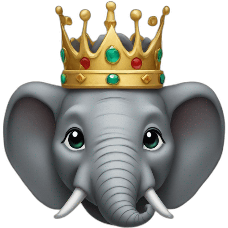 Elephant as king emoji