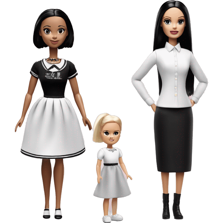 heart family mom Barbie doll Wednesday Addams  emoji