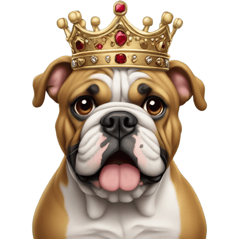 English bulldog with a crown emoji