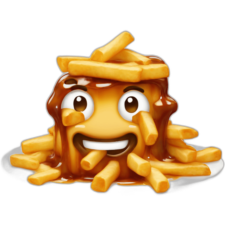 Poutine qui fait un dab emoji