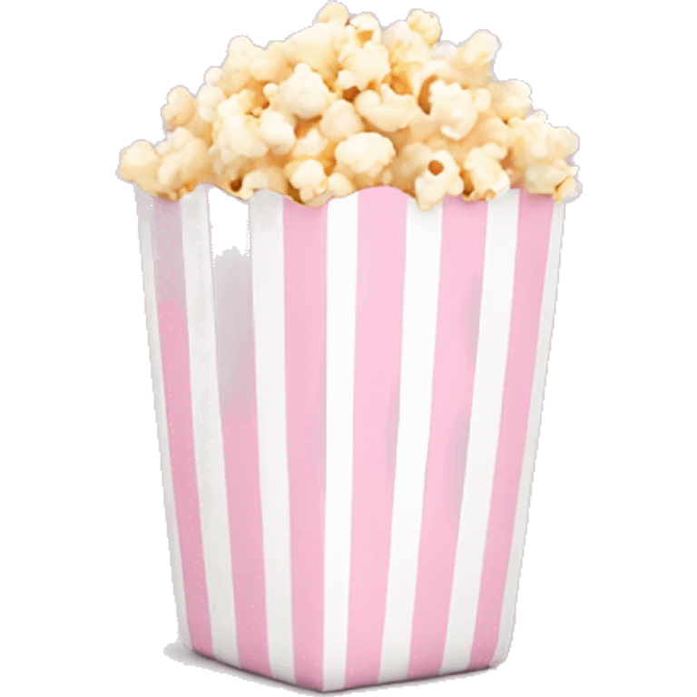 light pink popcorn bag with white stripes emoji