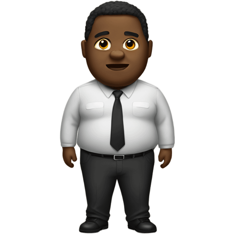 Fat black guy emoji