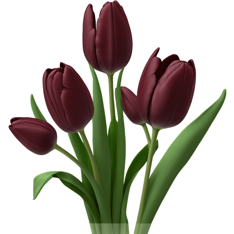 Burgundy tulips emoji