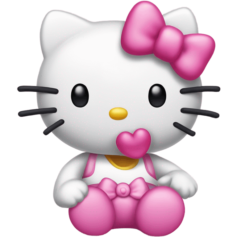 Hello kitty blowing kiss emoji