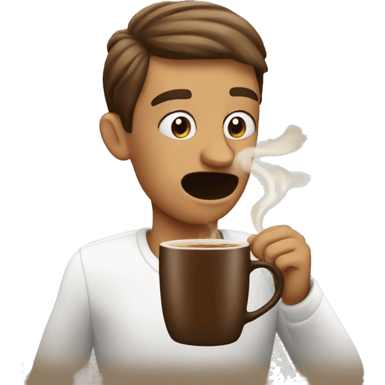 Smelling the aroma of coffee emoji