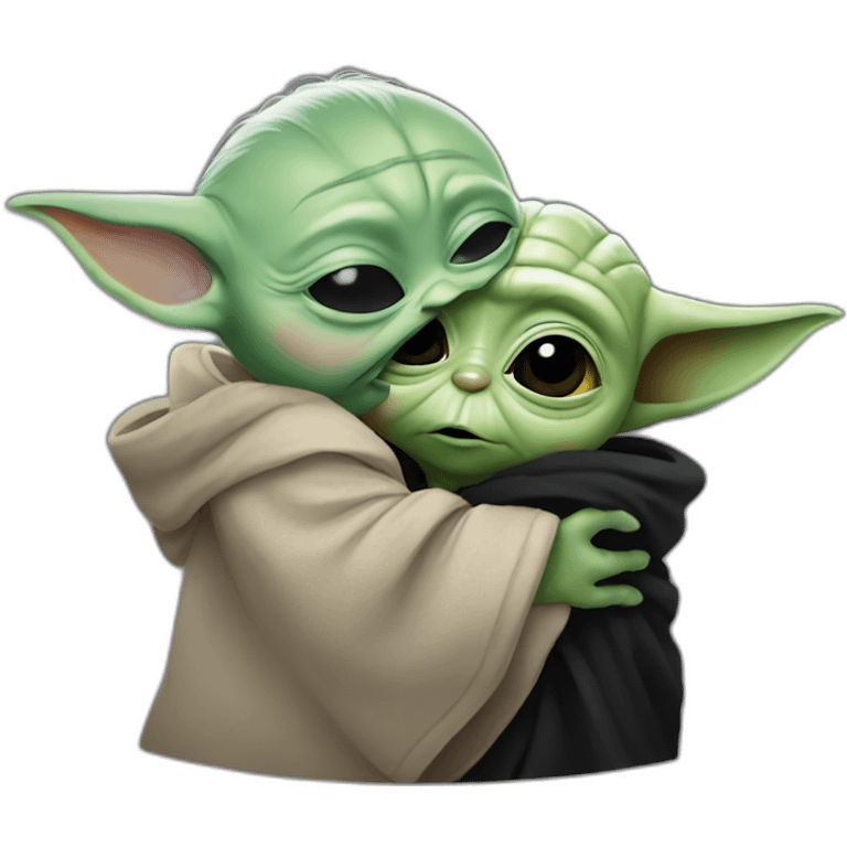 baby yoda hugging darth vader emoji