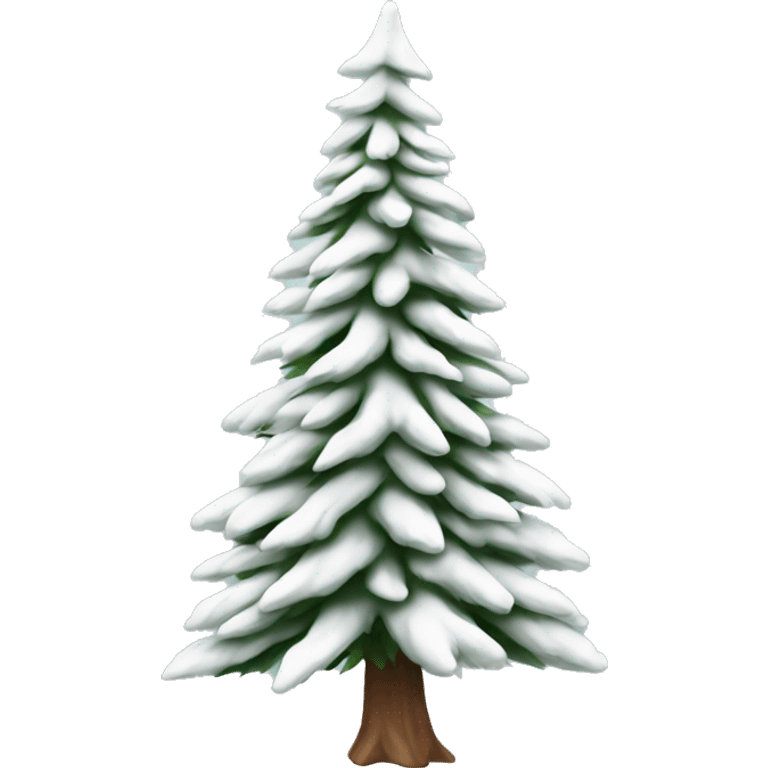  actual white fir christmas tree isolated.  emoji