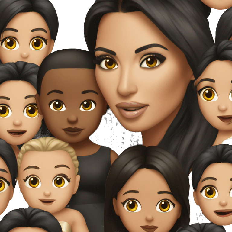 Kim K with North West emoji