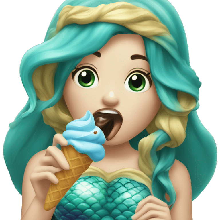 A mermaid licking icecream  emoji