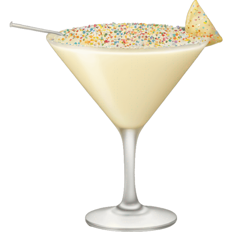 Cream colored martini with sprinkles  emoji