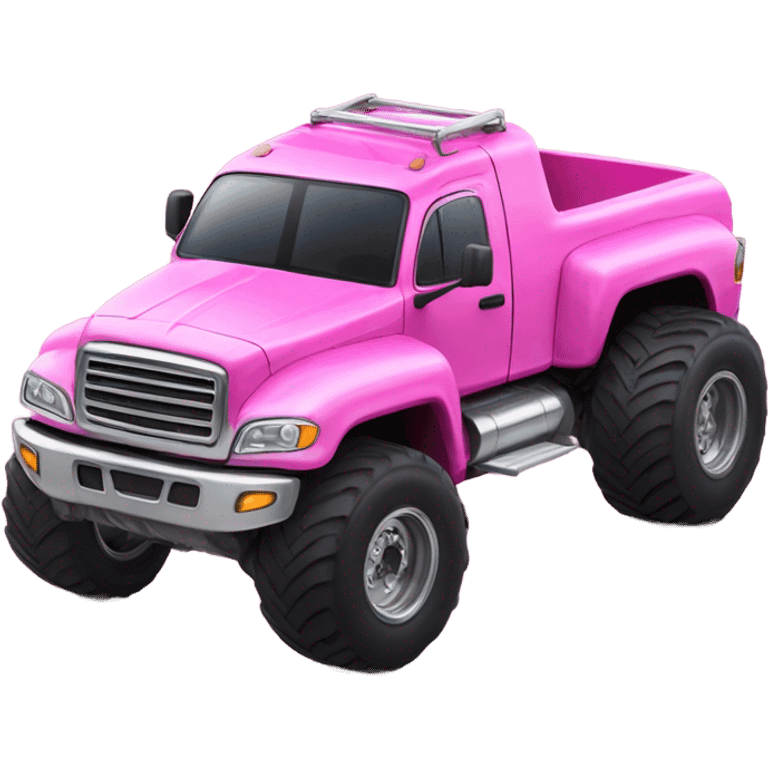 Pink monster truck emoji