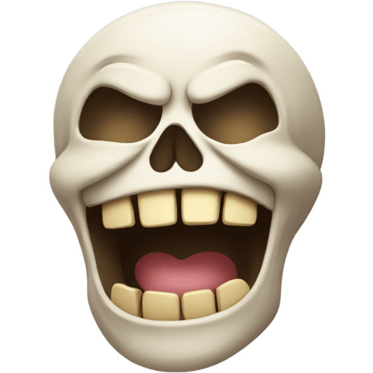 skull emoji that is laughing  emoji