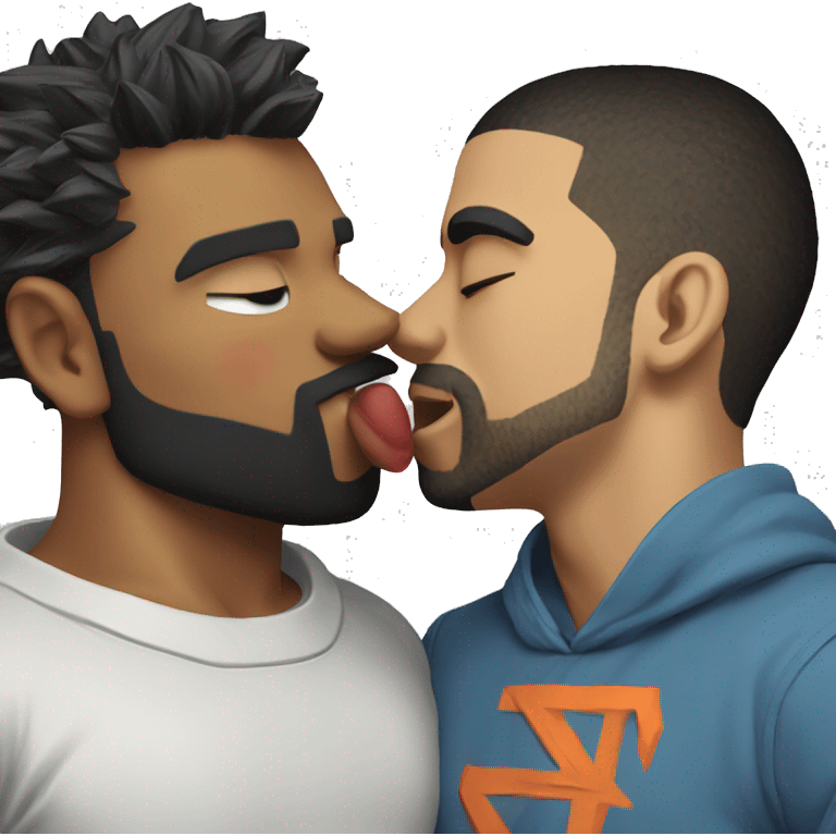 goku kissing drake emoji