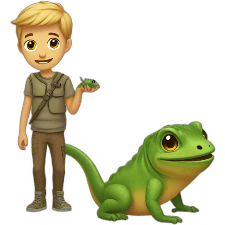 jake with a lizard emoji