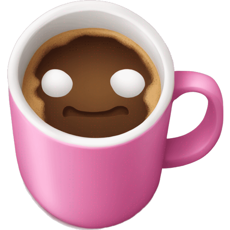 Pink cup of coffee emoji