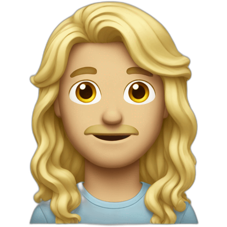 Long blond haired man  emoji