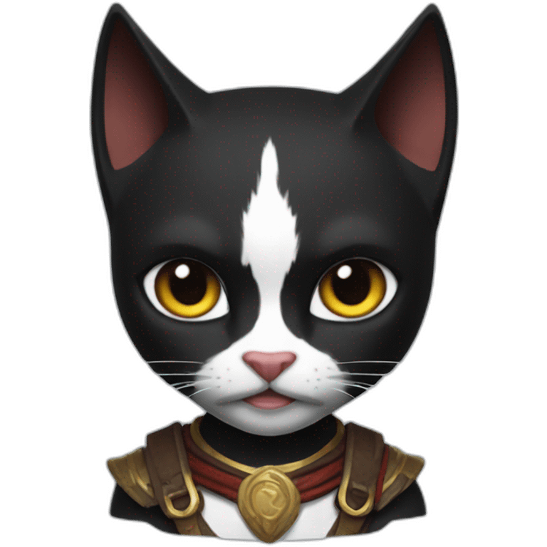 black cat kratos from god of war emoji