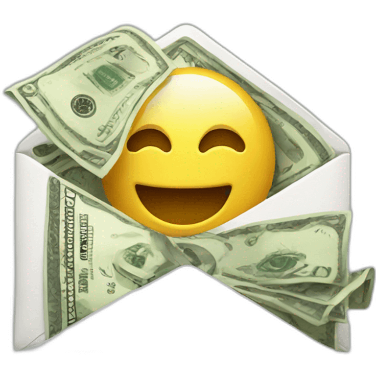 e-mail with money emoji