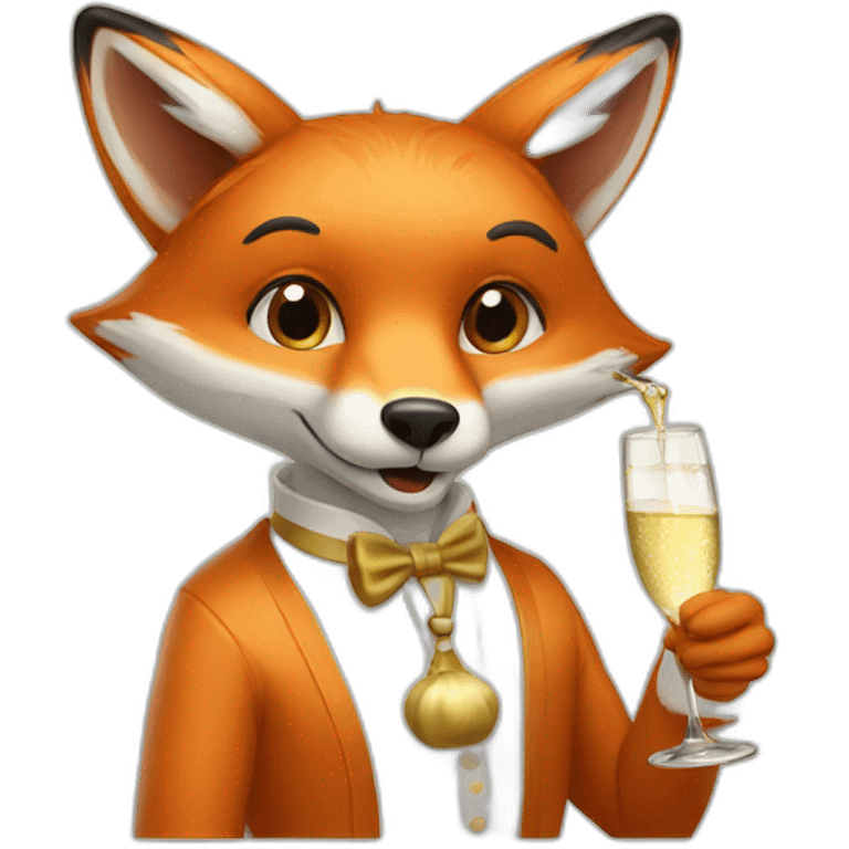 fox offering champagne emoji