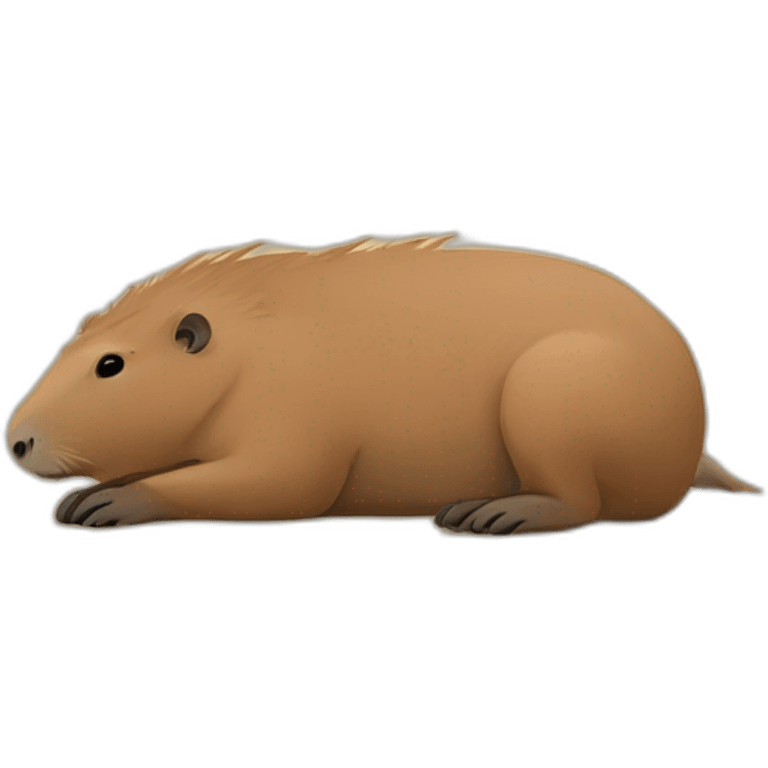 capybara lies on its back emoji