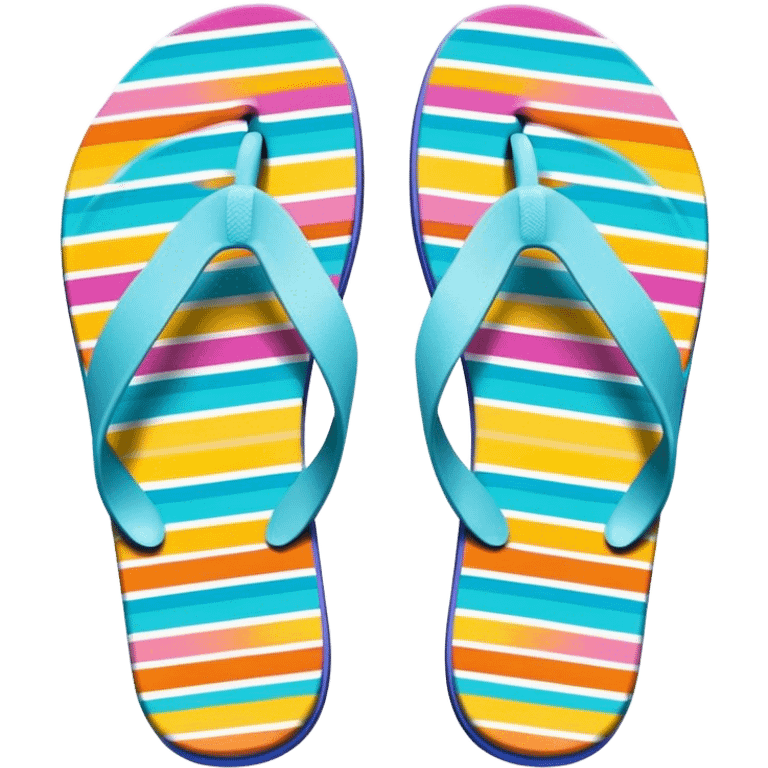 Cute beach flip flops emoji