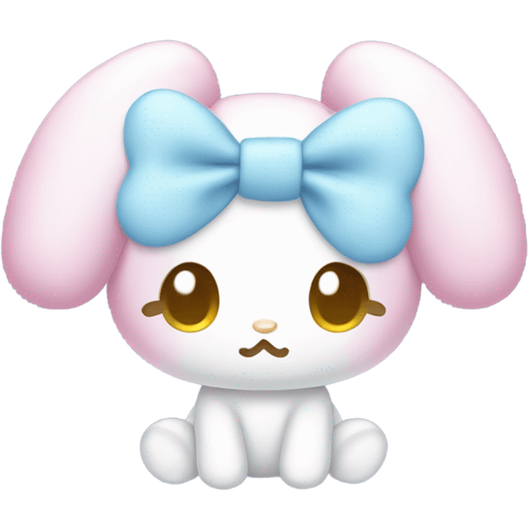 My melody pastel with a pastel blue bow emoji