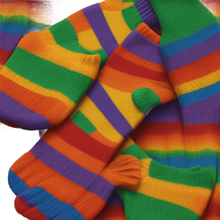 Rainbow socks emoji