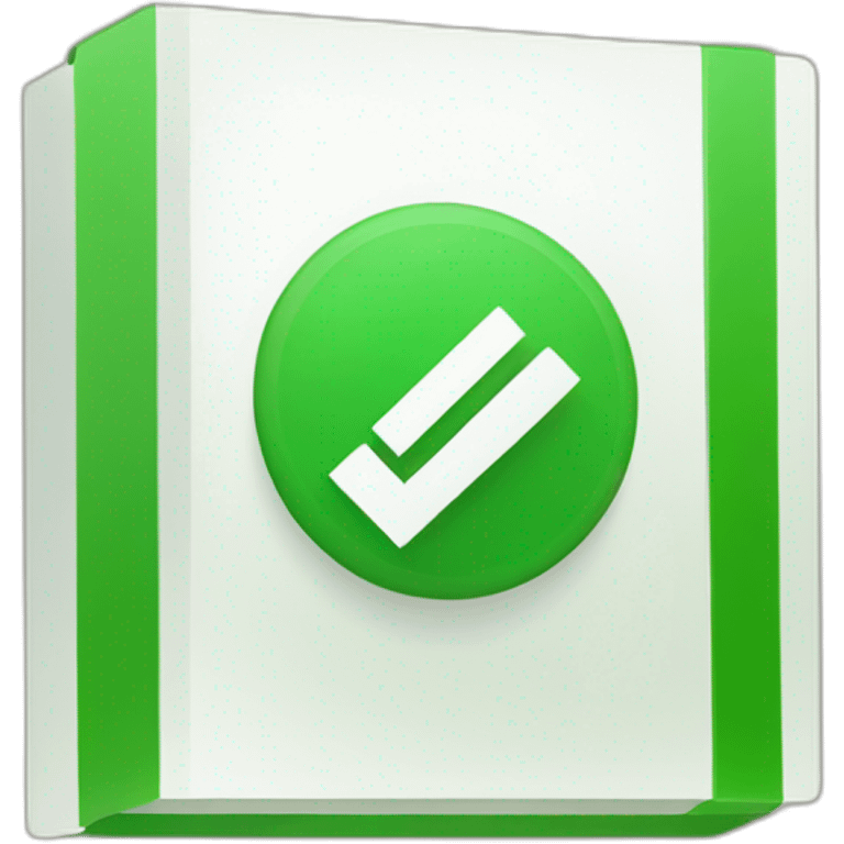 a green checkbox with a white check mark emoji