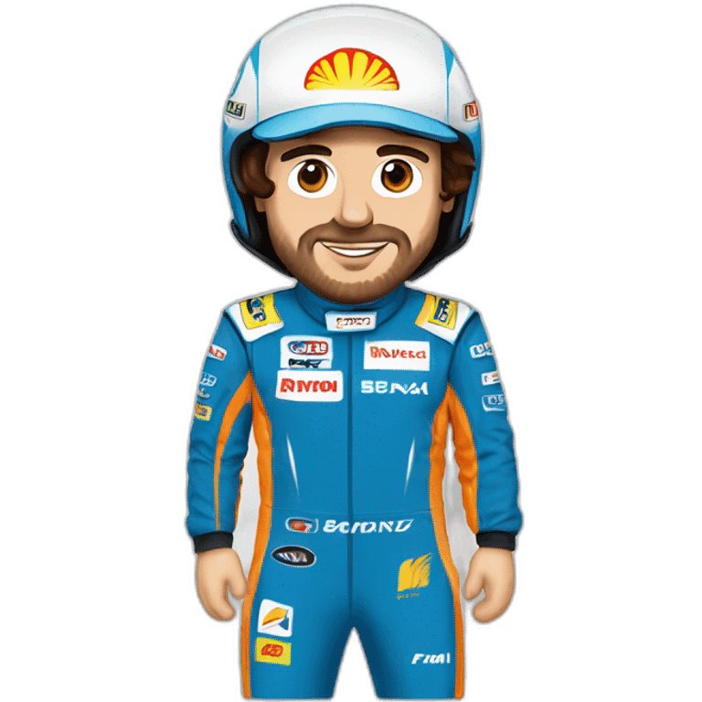 Fernando Alonso wearing WORN RACE SUIT emoji