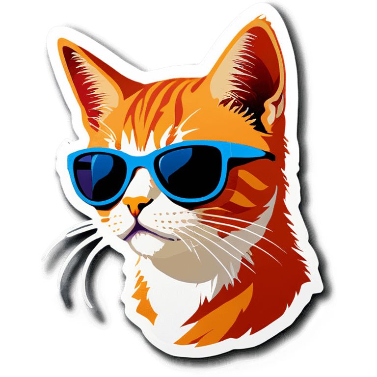 Cat with sunglasses emoji