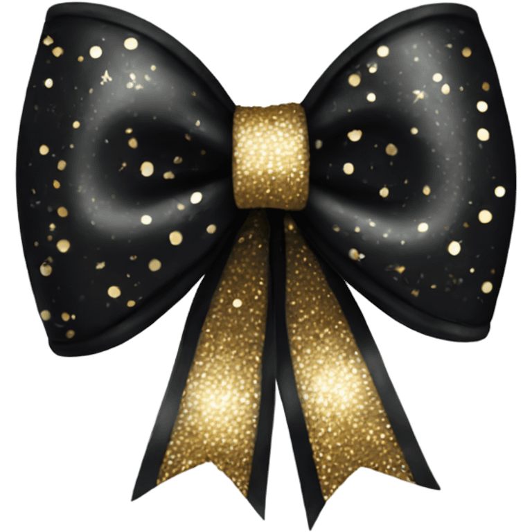 black sparkly bow emoji