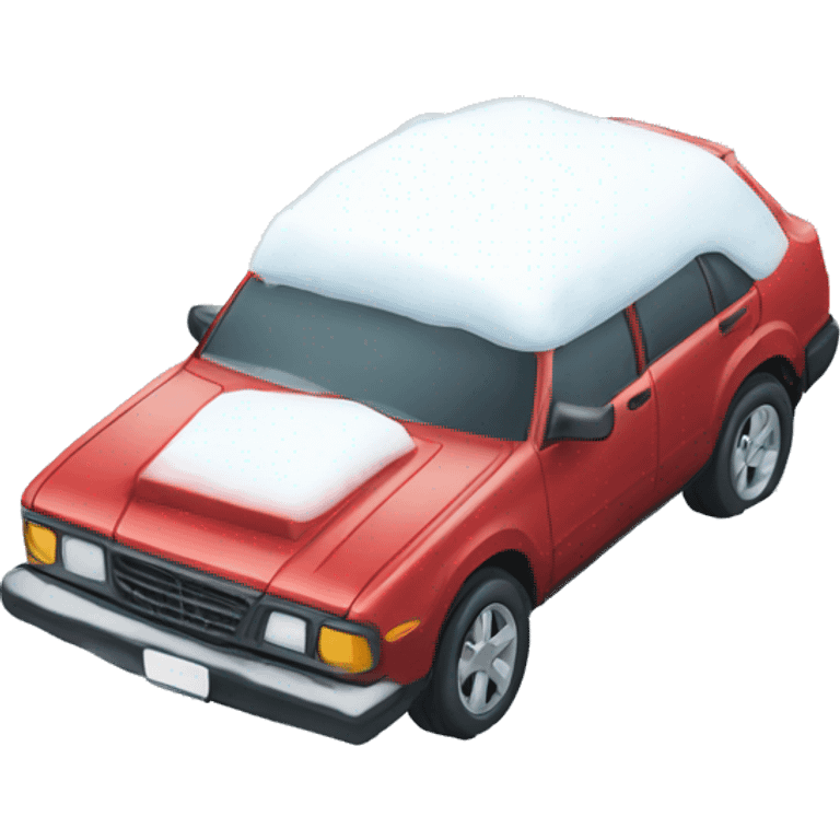 Car in snow emoji