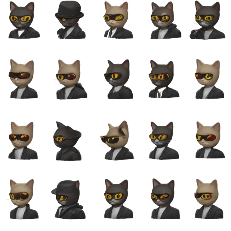 Cat hitman emoji