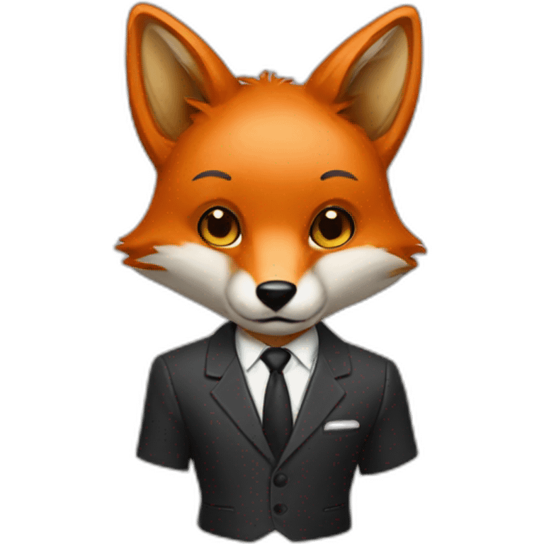 fox with a suit emoji