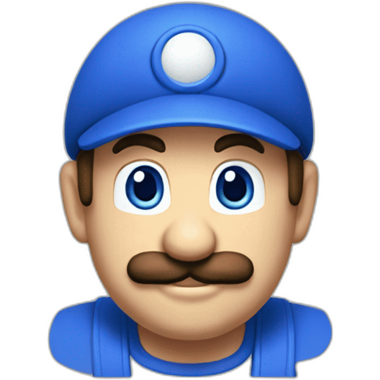 Luigi en bleu emoji