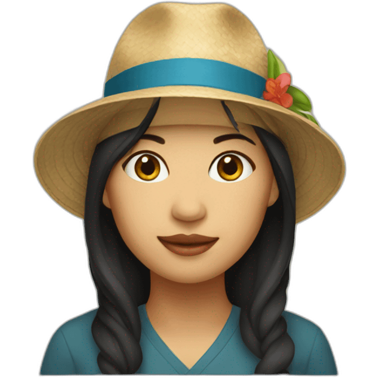 vietnam woman wearing hat emoji