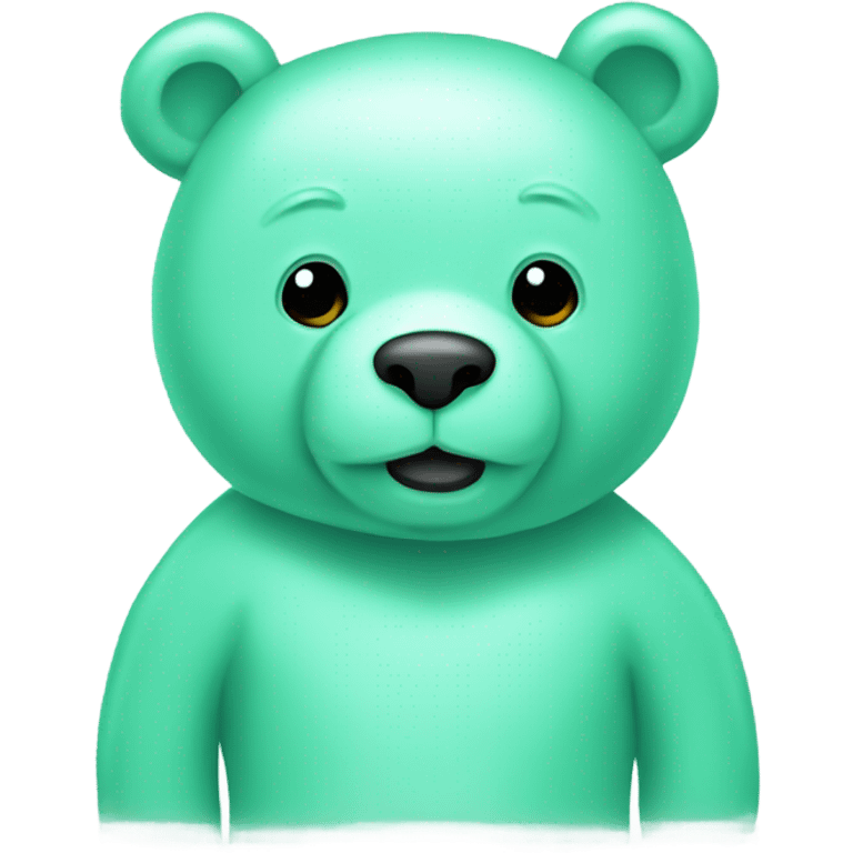 Mint green bear emoji