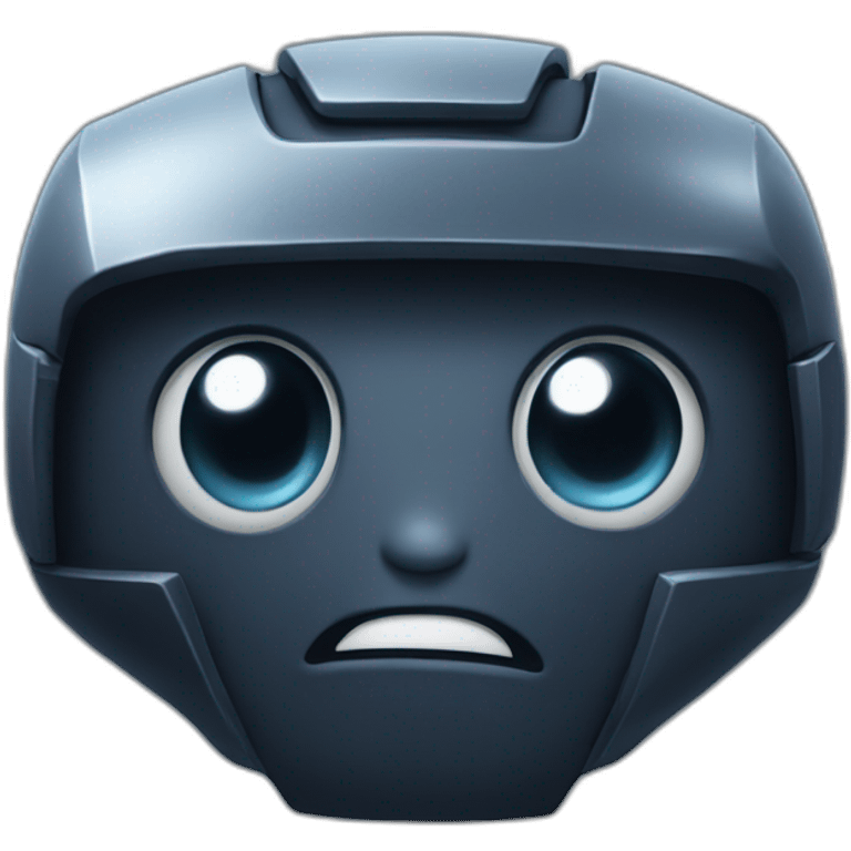 cute obsidian robot face emoji