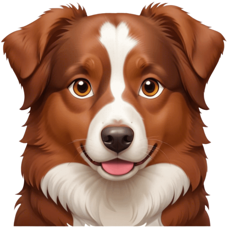 australian shepherd red-tri emoji